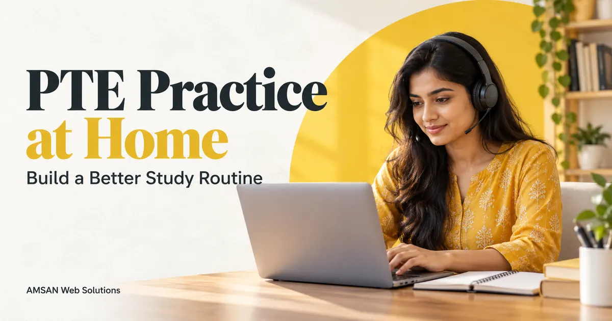 How to Practise for PTE at Home with AMSAN’s Learning Software